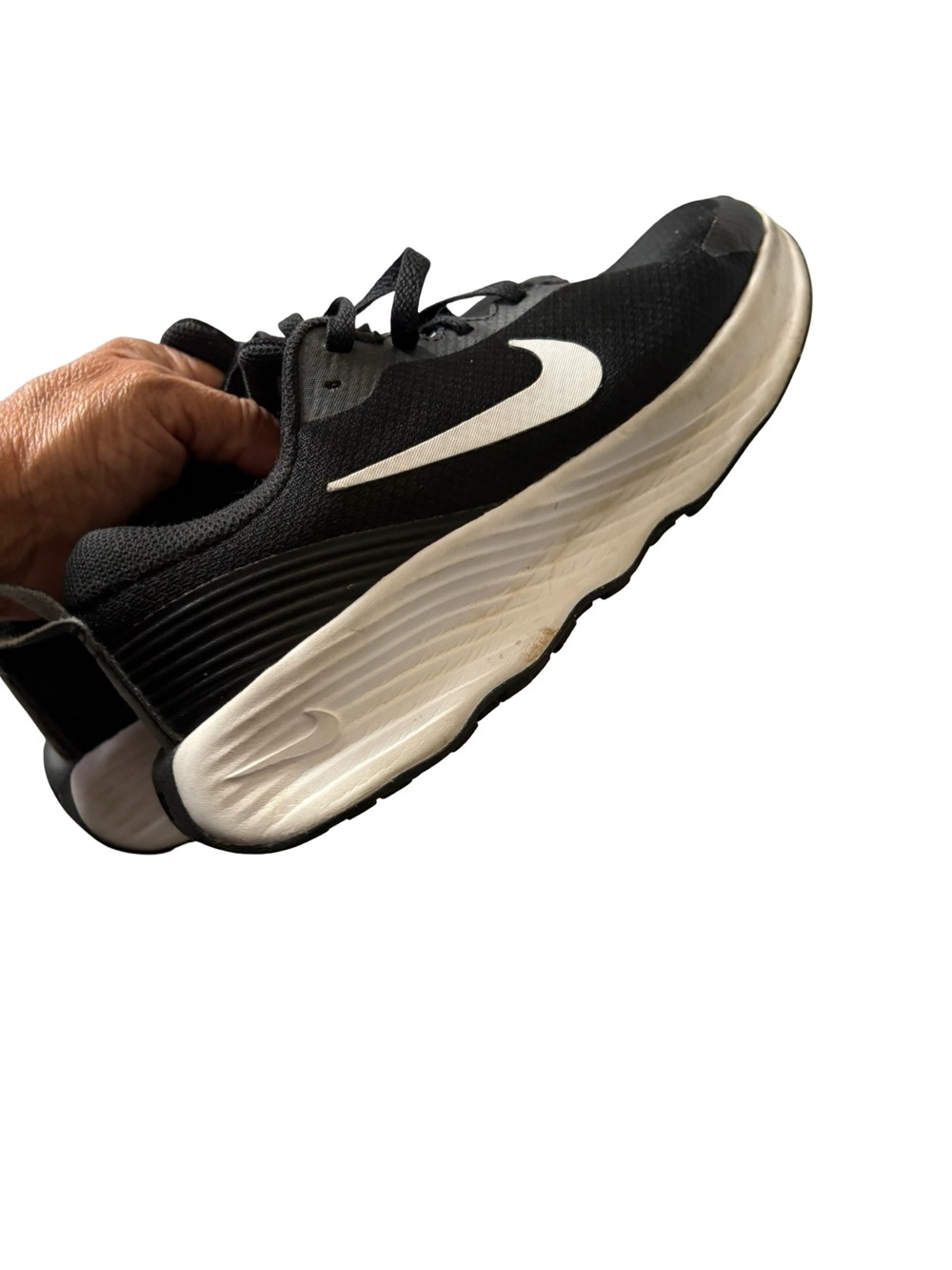 Nike women’s  Black and White Trainer with Swoosh